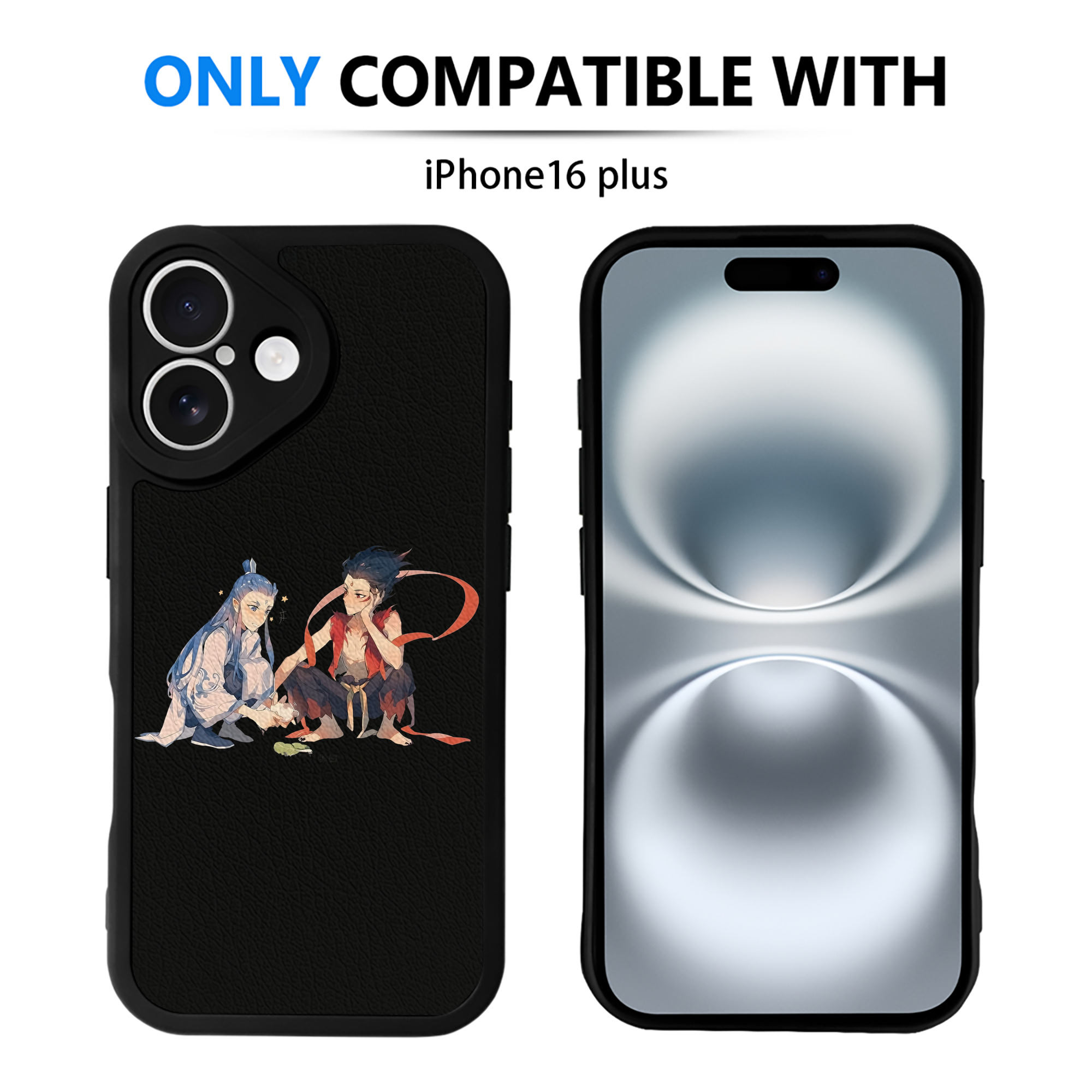 （画像用） Ne Zha 2 ナタ 魔童の大暴れ 【iPhone 16シリーズ対応】シリコンスマホケース（レザー調） 材質：シリコン